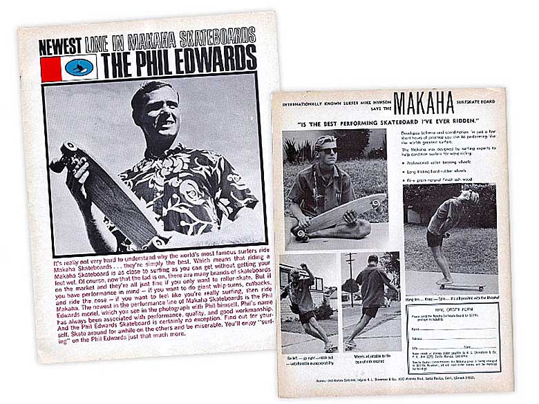 Фил Эдвардс и Майк Хансон — реклама первых продуктов Makaha