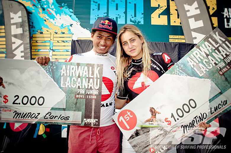 Карлос Муньос и Люсия Мартино выиграли Airwalk Lacanau Pro Junior